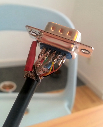 VGA male connector soldering